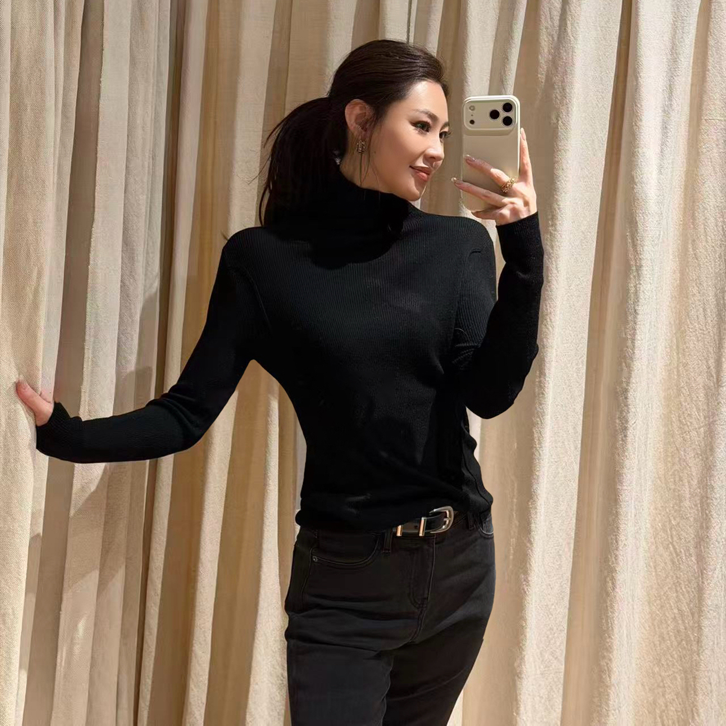 MsLime王嬛嬛美丽诺羊毛毛衫