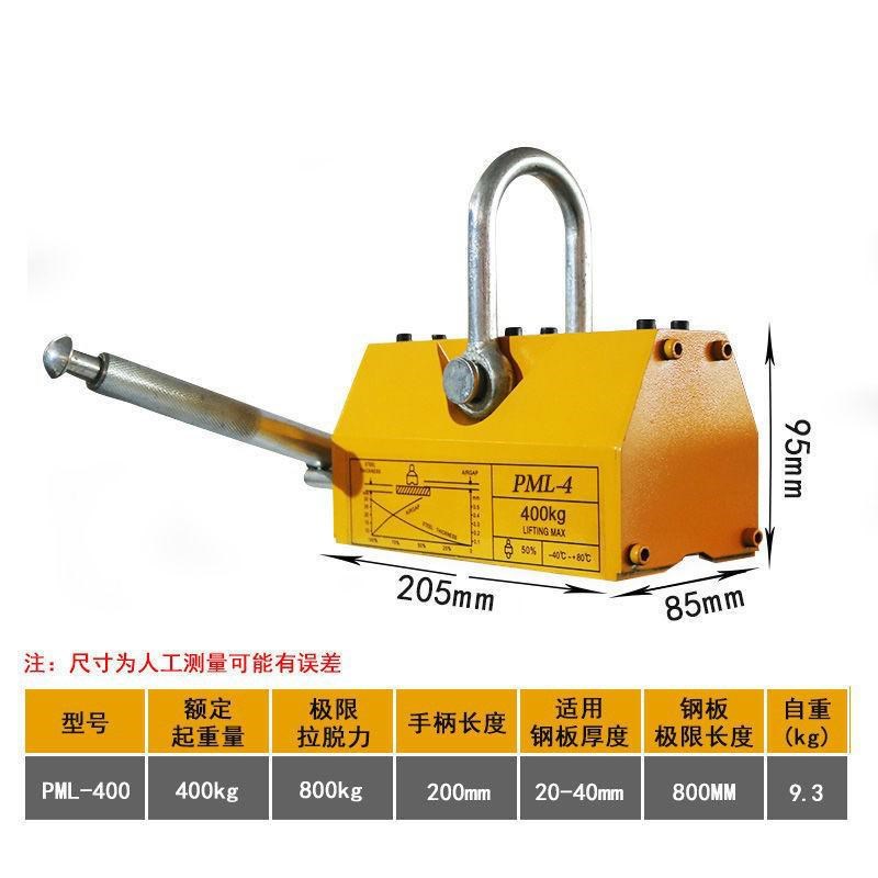 永磁吸盘起重器圆钢钢板磁力吊具G手动强永磁起重器工业磁铁