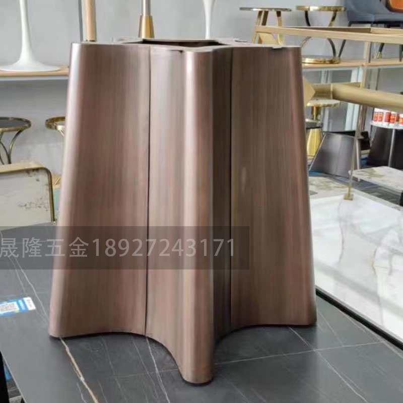 轻奢大理石餐g桌脚支架岩板餐桌脚架奢石桌子支撑架不锈钢底座