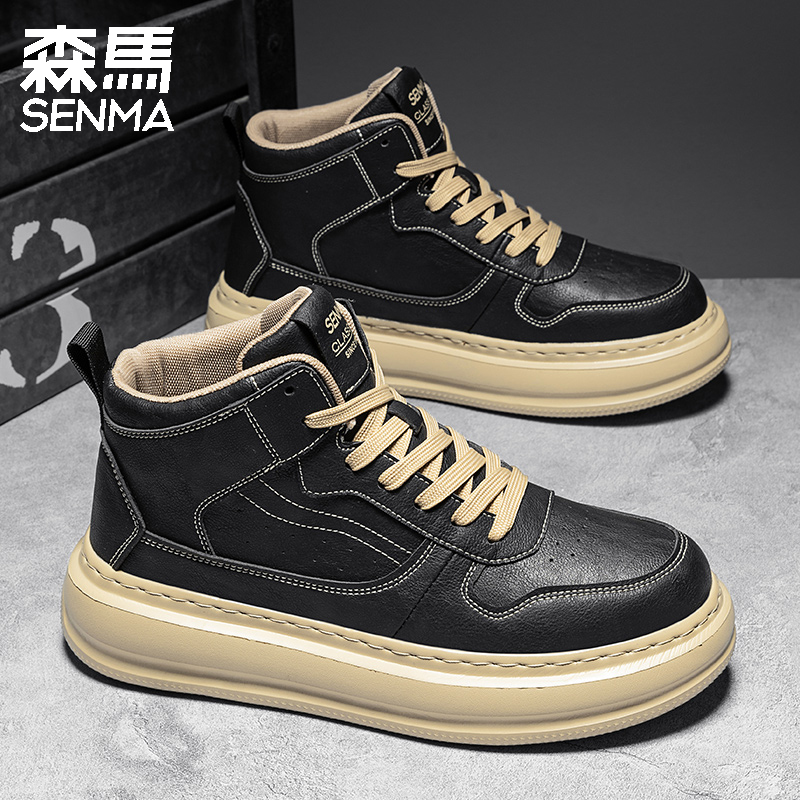SENMA/森马男鞋秋季新款潮流爆款时尚休闲板鞋厚底增高耐磨运动鞋