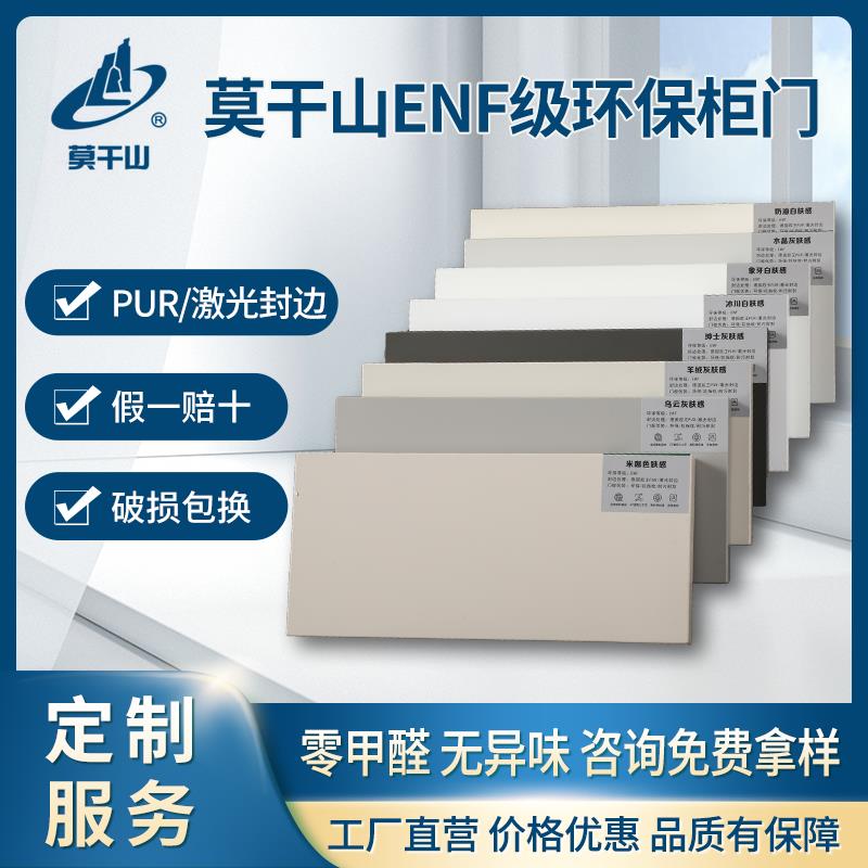 莫干山柜门ENF级PET肤感衣柜门整体橱柜门各类型免拉手柜门全屋定