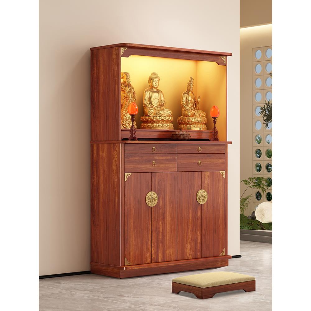 新中式实木佛龛佛柜立柜家用神台柜佛台观音菩萨财神爷供桌香案台