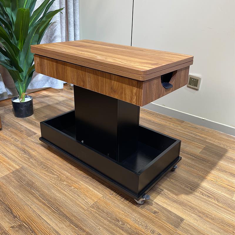 移动边几推车现代简约实木储物收纳茶几带轮可折叠升降沙发边柜