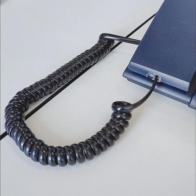 话筒线电话机听筒线固话曲线弹簧线老式门禁对讲机座机连接电话线