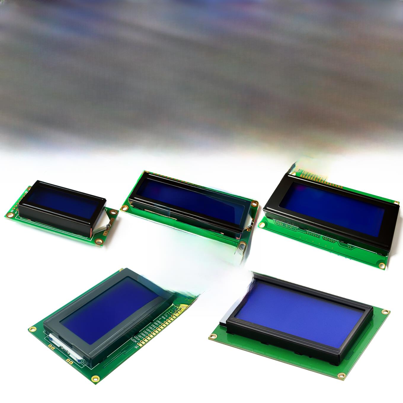 蓝屏/黄绿屏1602A/2004A/12864B液晶屏5V背光液晶屏Iic/I2C