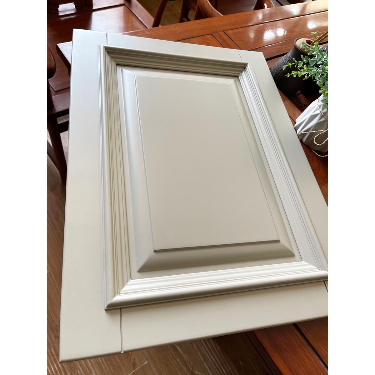 美式实木橱柜门定制混油衣柜门法式奶油风柜门护墙酒柜全屋定制