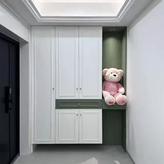 黑色法式烤漆涂装欧松高光橱柜门实木平开门衣柜门定制骨骼门PET