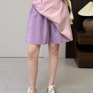 设计港味女 日系工装 风松f紧腰夏季 新款 宽松休闲小众百搭减龄裙裤