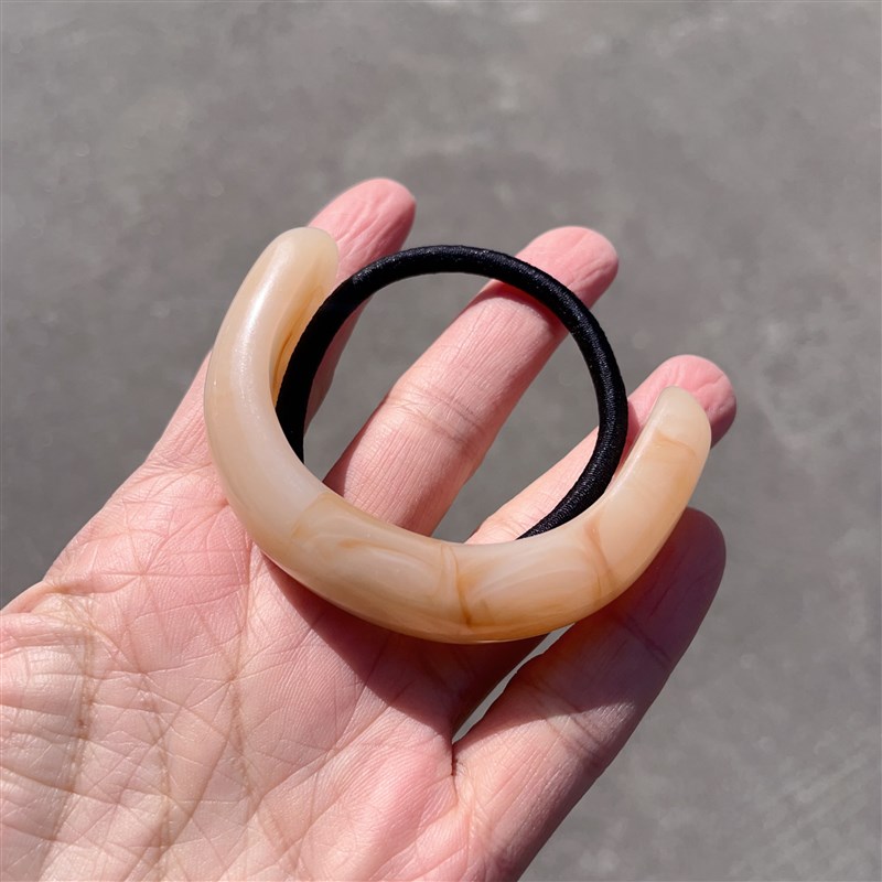 安家水墨色马尾发扣扎头B绳橡皮筋发圈简约气质女