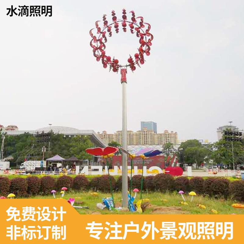风动雕塑景观灯户外景观灯厂家文旅发光建筑物景观灯设计大型场地