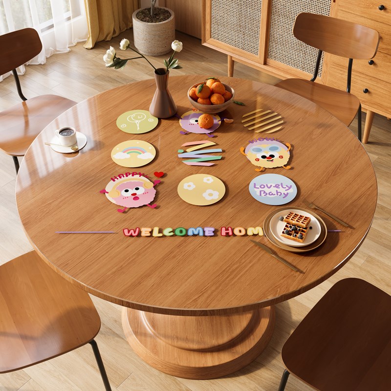 透明软玻璃圆形桌垫防水防油免洗圆桌桌布防M烫隔热餐桌垫茶几台