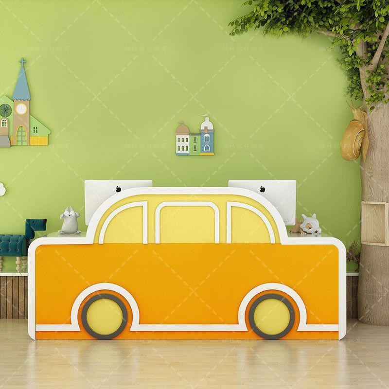 早教培训中心吧台幼儿园烤漆前台接待台I教育机构学校咨询柜台定