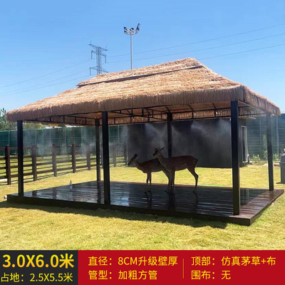 户外遮阳棚农家乐茅草帐篷庭院花园民宿休闲凉亭雨棚室外乘凉亭子