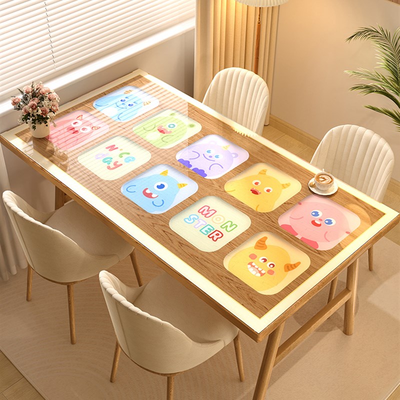 桌垫透明软玻璃桌面保护垫防水防油免洗卡通茶几桌垫防Z烫桌布轻