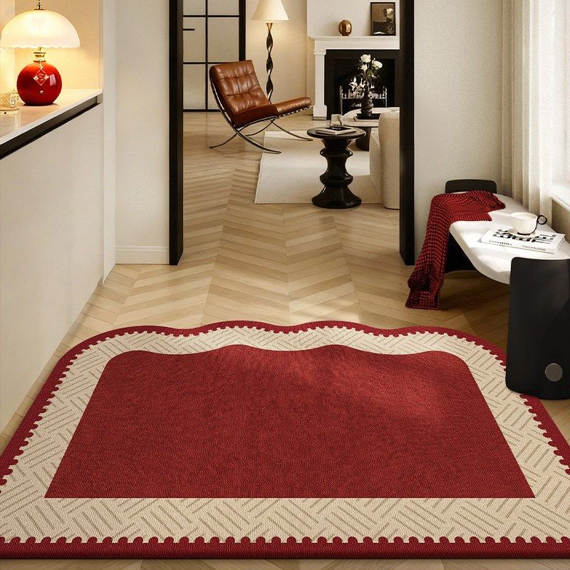 红色喜庆高级感入户门地垫进门除尘脚垫玄关门垫防滑防免打理地毯,居家布艺,入户地垫,淘宝优惠券,粉丝福利购,淘宝优惠卷