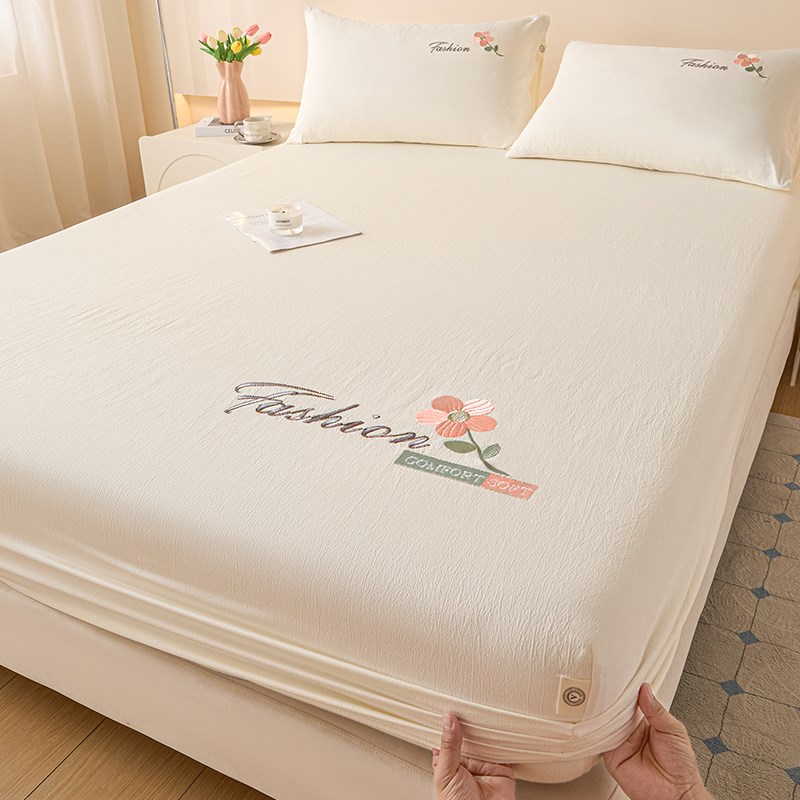 云麻床笠2025新款四季通用床罩全包隔脏防滑床R垫保护罩床套罩床