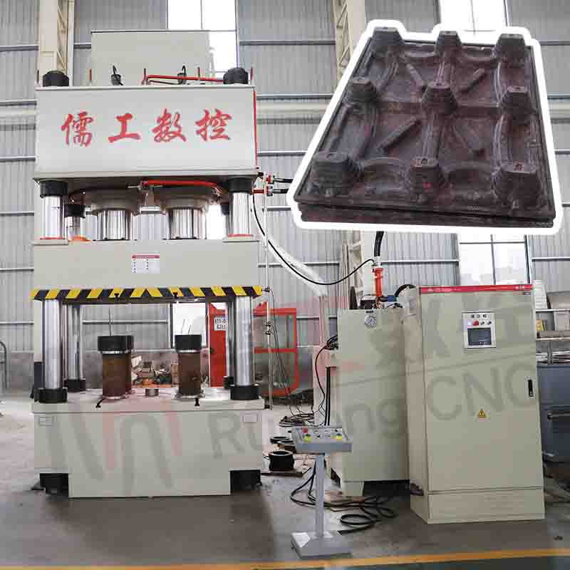 800吨玻璃钢托盘成型油压机 废旧纤维塑料九孔九脚托盘热压液压机