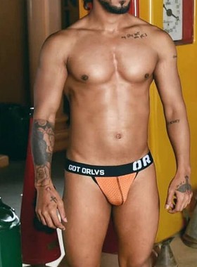 ORLVS丁字裤男新款透气低腰性感内裤情趣双丁裤提臀青年透气裤衩