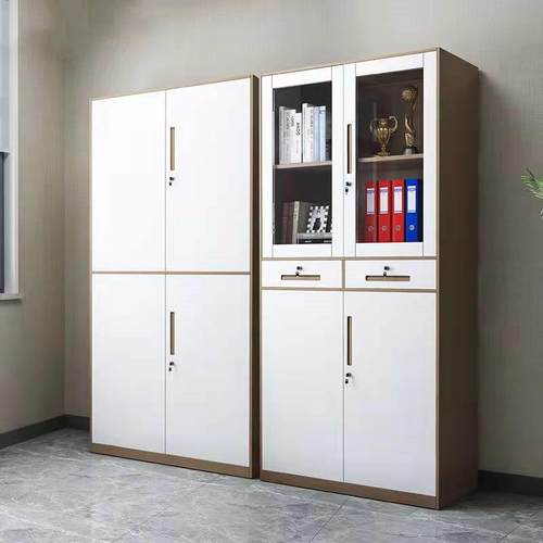 文件柜铁皮柜办公室柜子储物柜带锁抽屉矮柜钢制凭证档案柜资料柜