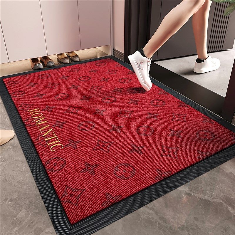 入户门地垫红色轻奢高级感玄关进门脚垫耐脏除尘免洗地毯别墅门垫,居家布艺,入户地垫,淘宝优惠券,粉丝福利购,淘宝优惠卷