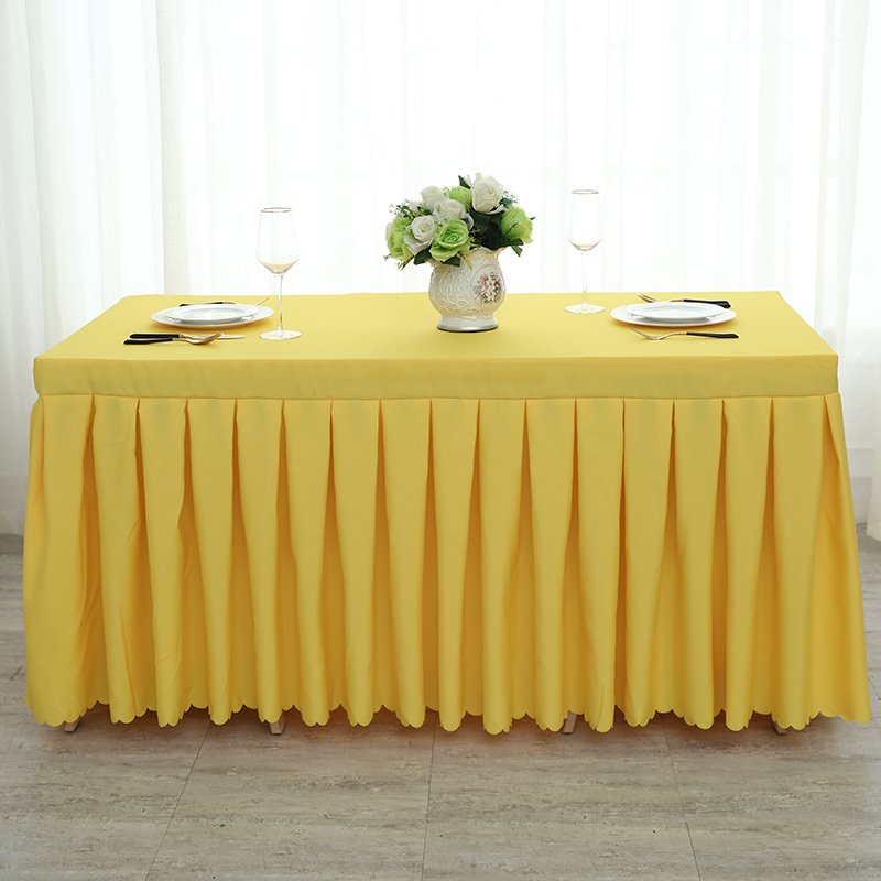 定制会议桌c布长方形纯色签到台裙展会桌罩活动办公桌套墨绿色桌