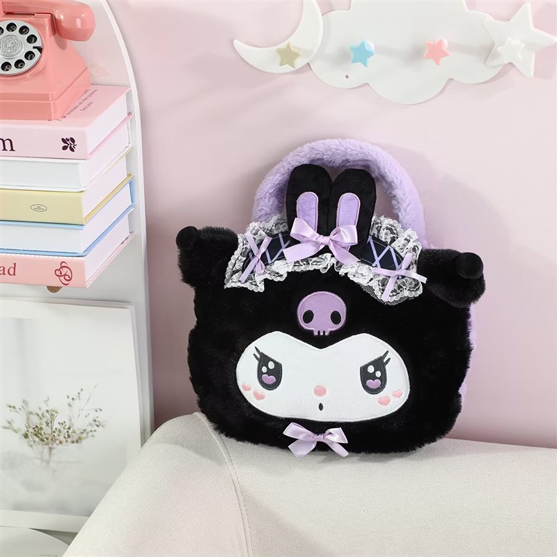 可爱卡通a美乐蒂库洛米手拎抱枕被空调毯子两用办公室车载午睡盖