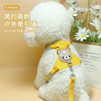猫咪牵引绳防挣脱背心式狗狗牵引绳溜兔子小型宠物犬遛猫可伸缩绳