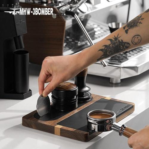 MHW-3BOMBER轰炸机 实木工作板 咖啡机手柄填压平台 粉锤收纳板