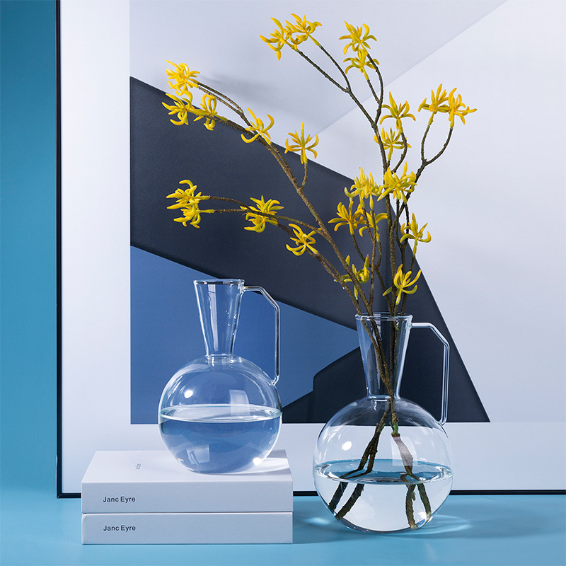 北欧餐桌简约现代花瓶玻璃收G纳玻璃工艺花瓶玻璃花瓶