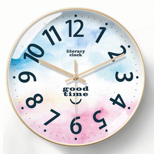 2022网红挂钟餐厅云朵现代简约家用时尚时钟客厅个性创意装饰挂表