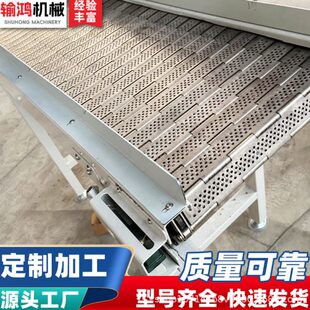 碳鋼沖孔鏈板輸送機工業耐磨重載礦石傳送設備不銹鋼鏈板風干機