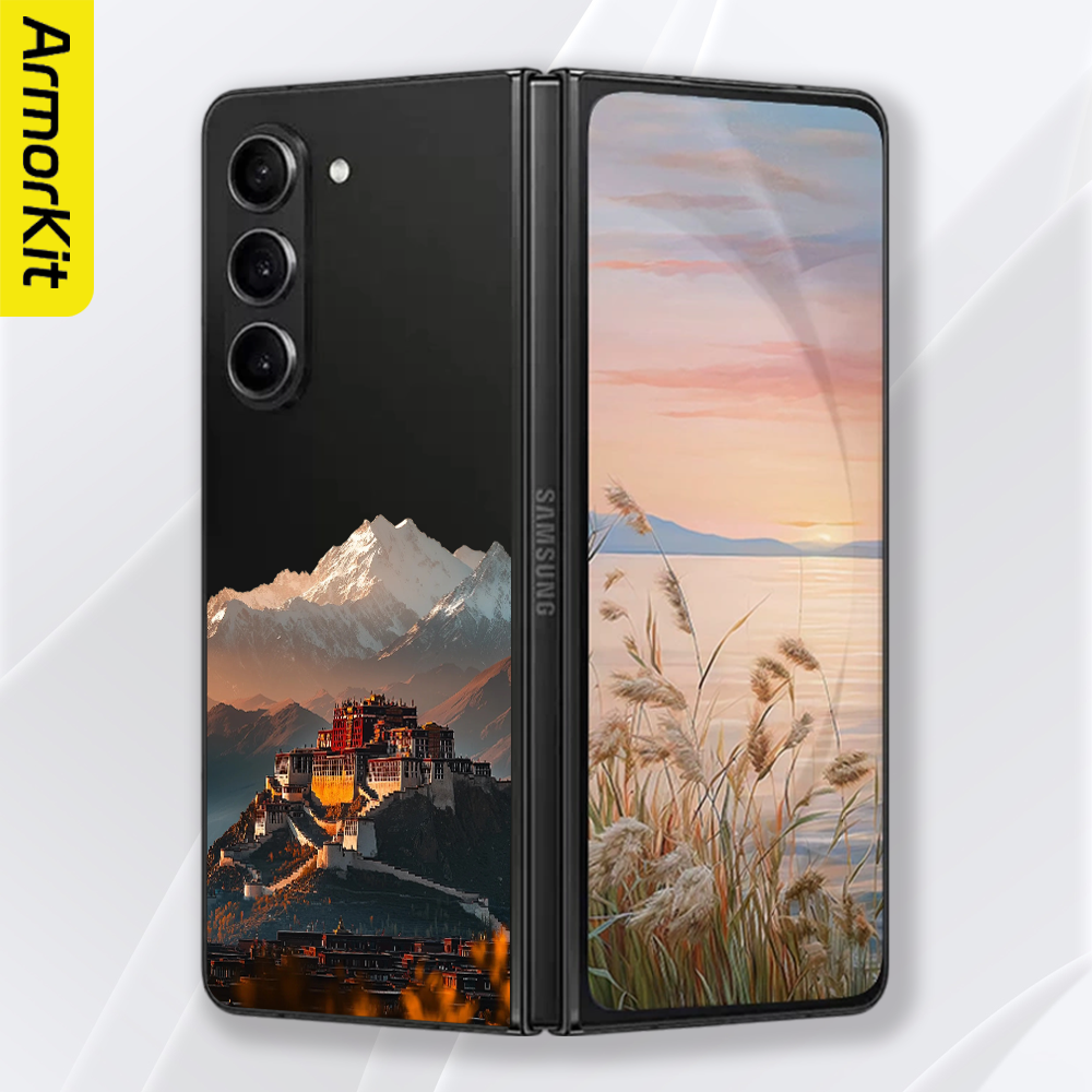 布达拉宫适用三星ZFlod6/W25折叠手机壳轻薄SamsungW24/W23亲肤硬壳高级防摔裸机手感ZFlod5/4/3抗指纹保护套