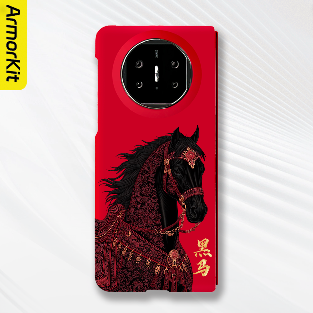适用华为MateX5典藏版折叠手机壳X6轻薄保护套大孔国潮黑马HuaweiX6防摔磁吸硬壳MateX3荣耀MagicV3磨砂后壳