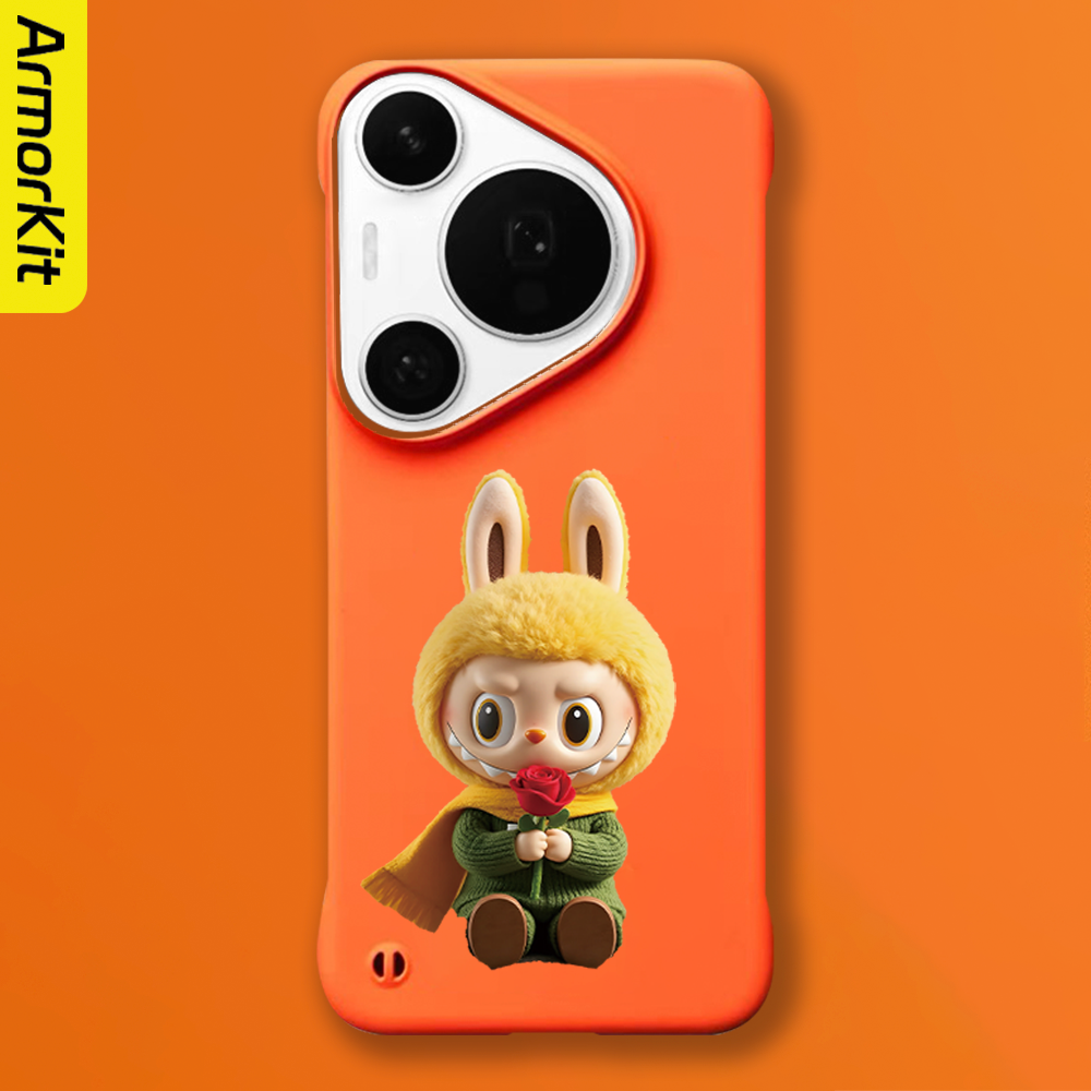 适用华为Pura70Pro+/p60Pro无边框手机壳拉布布轻薄防摔Huawei70Ultra防摔亲肤硬壳大孔p50/80Pro+磁吸后壳