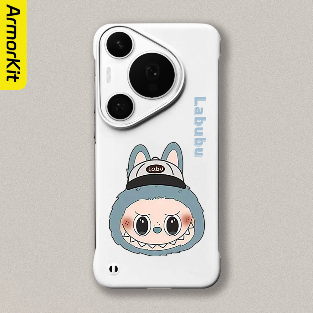 适用华为Pura70Pro+/p60Pro无边框手机壳拉布布轻薄防摔Huawei70Ultra防摔亲肤硬壳大孔p50/80Pro+磁吸后壳