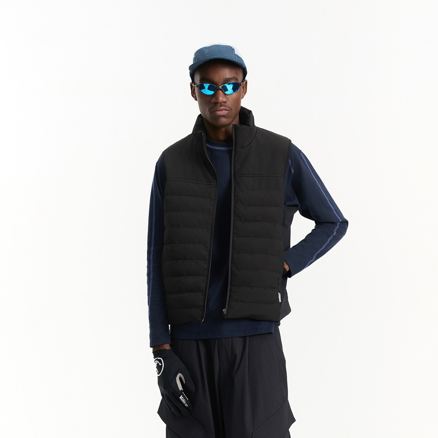 NEVER EMPTY无袖90白鸭绒排骨羽绒服男女款背心户外运动轻薄上衣