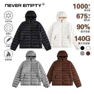NEVER 轻量化户外上衣 EMPTY轻薄白鹅绒排骨羽绒服内胆2025冬新款