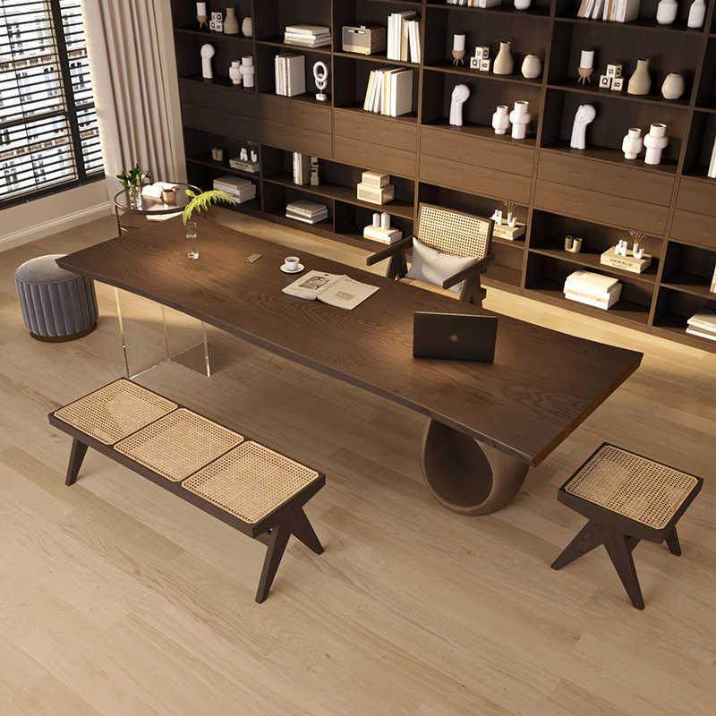 中古风实木大板茶台桌椅组合去客厅化书桌椅现代餐桌椅创意办公桌,商业/办公家具,茶台/茶桌,淘宝优惠券,粉丝福利购,淘宝优惠卷