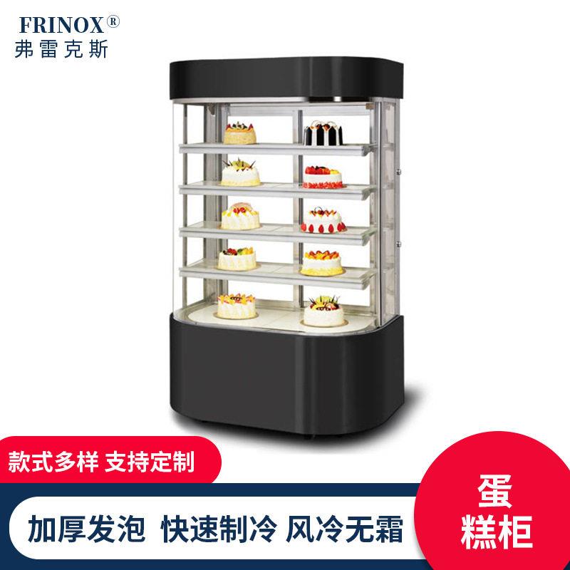 厂家供应日式侧边圆弧蛋糕柜立式蛋糕柜四层展示蛋糕柜