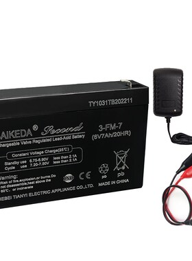 赛克达SAIKEDA儿童电动车6V7ah20hr3FM7电瓶摩托车大容量LW蓄电池