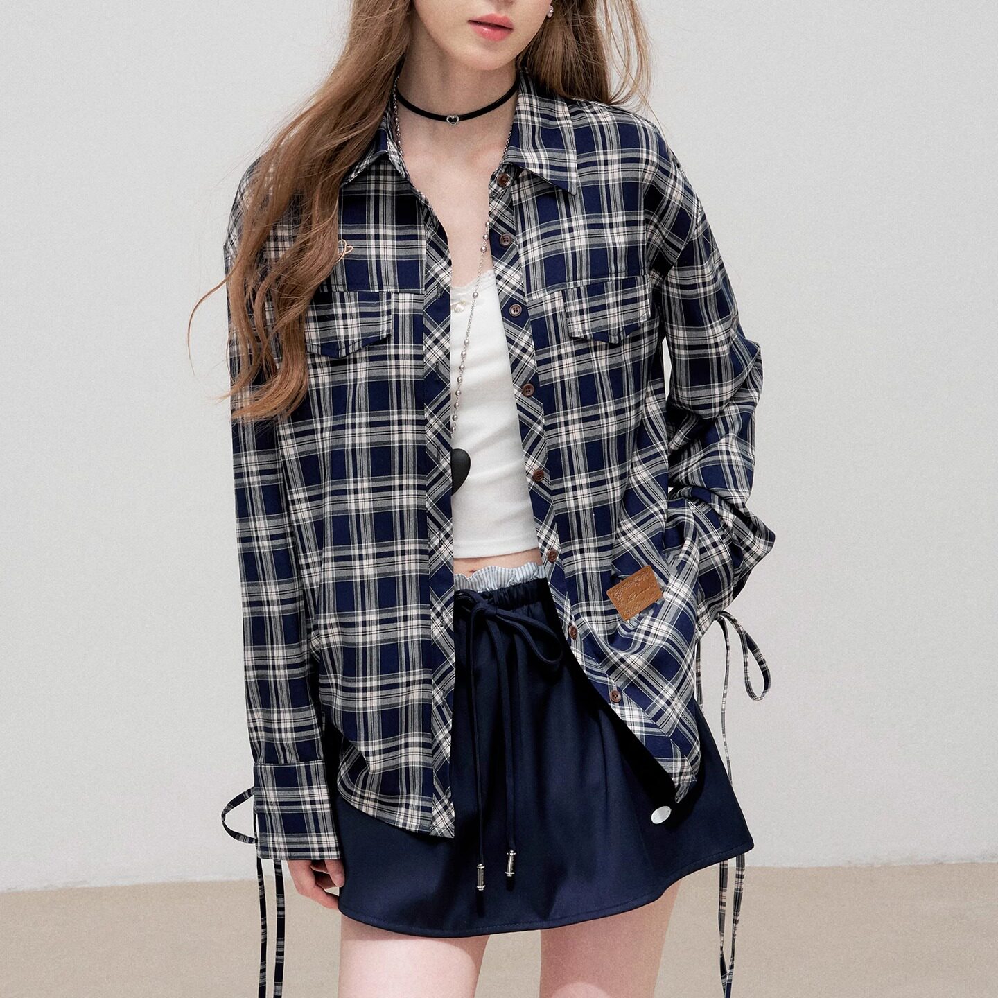 百搭休闲通勤格纹衬衫