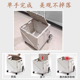 可折叠小拉车购物买菜车手推车y爬楼梯拉杆车便携拿快递拖车收纳