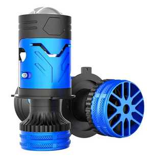 大灯单led汽车M01Y带前大灯单杯电机H4直射鱼眼灯泡双光透镜