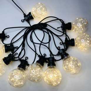 定制G50太阳能球泡灯G80串彩灯闪灯户外装 饰串户外露营氛围灯庭院