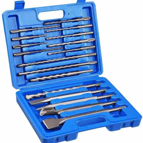 电锤钻头套装 电锤钻头圆柄凿子  塑料盒套装 17PCS  DRILL BIE18