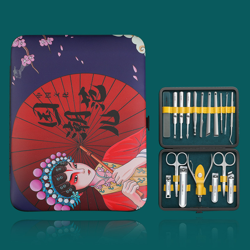 【国潮正品】指甲刀套装家用修指甲剪刀工具包斜口指甲钳修脚刀具
