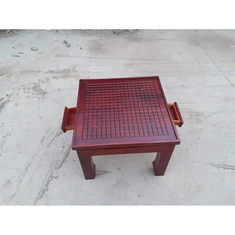 实木老榆木彷古棋盘桌象棋围棋桌家用教学双面两用桌功能棋盘桌