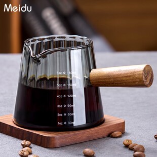 玻璃迷你小奶盅意式浓缩咖啡杯带刻度手牛奶壶罐量杯萃取杯汁盅
