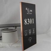 低频取电关 机械关 金色边框门牌 叮咚门铃