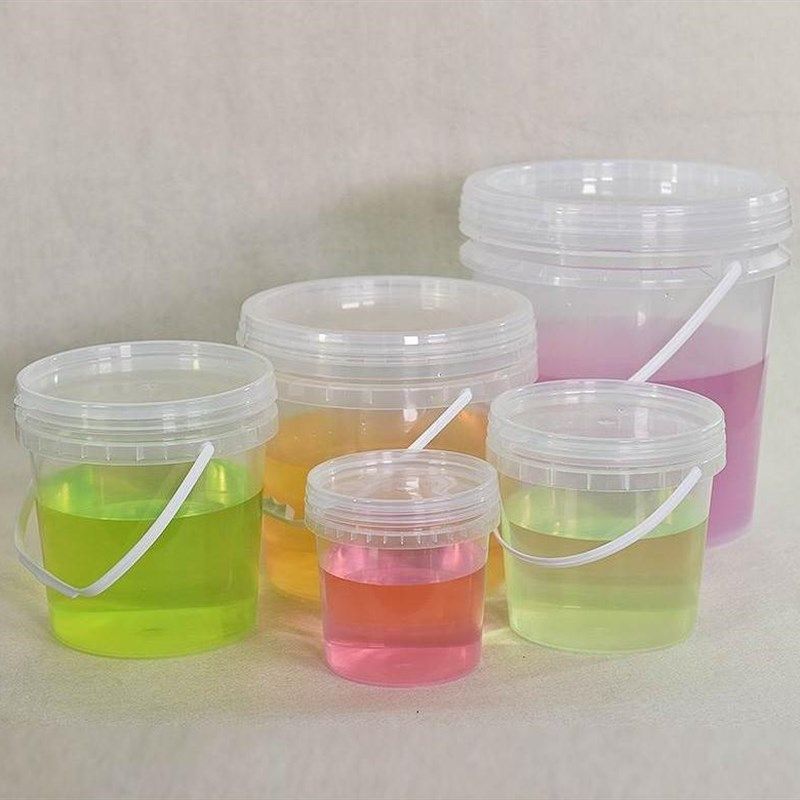 食品级冰粉专用桶装外卖的商用带盖透明容器密封小龙虾打包圆桶子